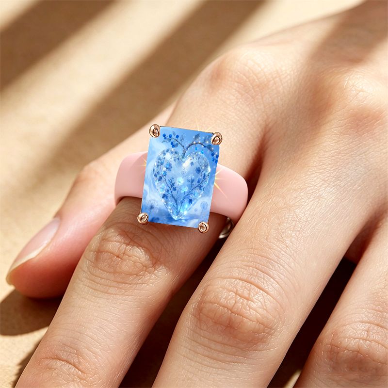 Floral Heart Silicone Ring