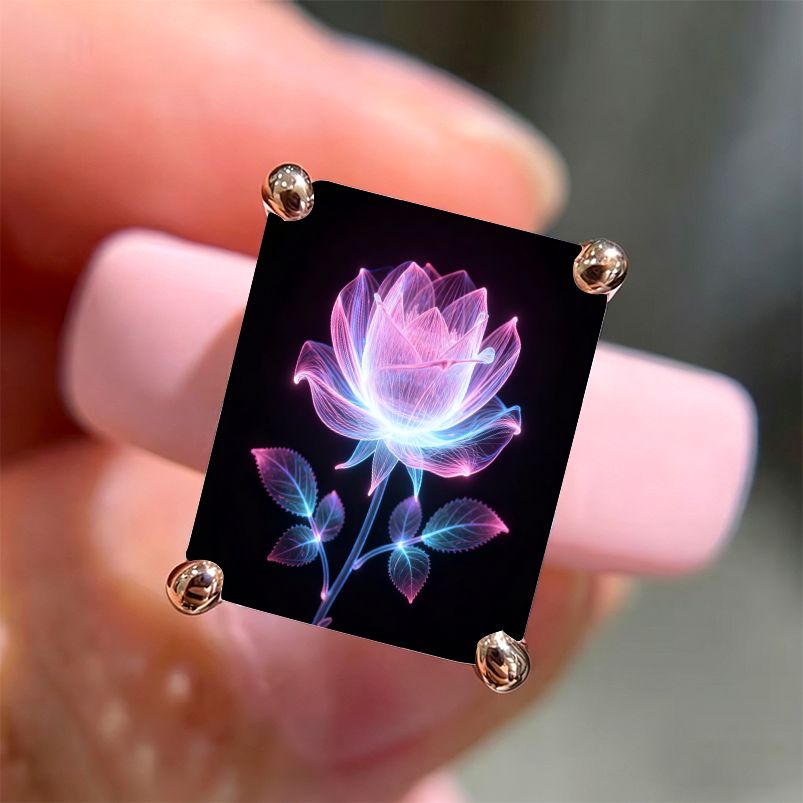 Iridescent Rose Silicone Ring