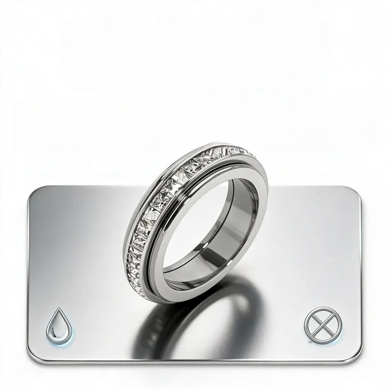 Zirconia Spinner Band Ring