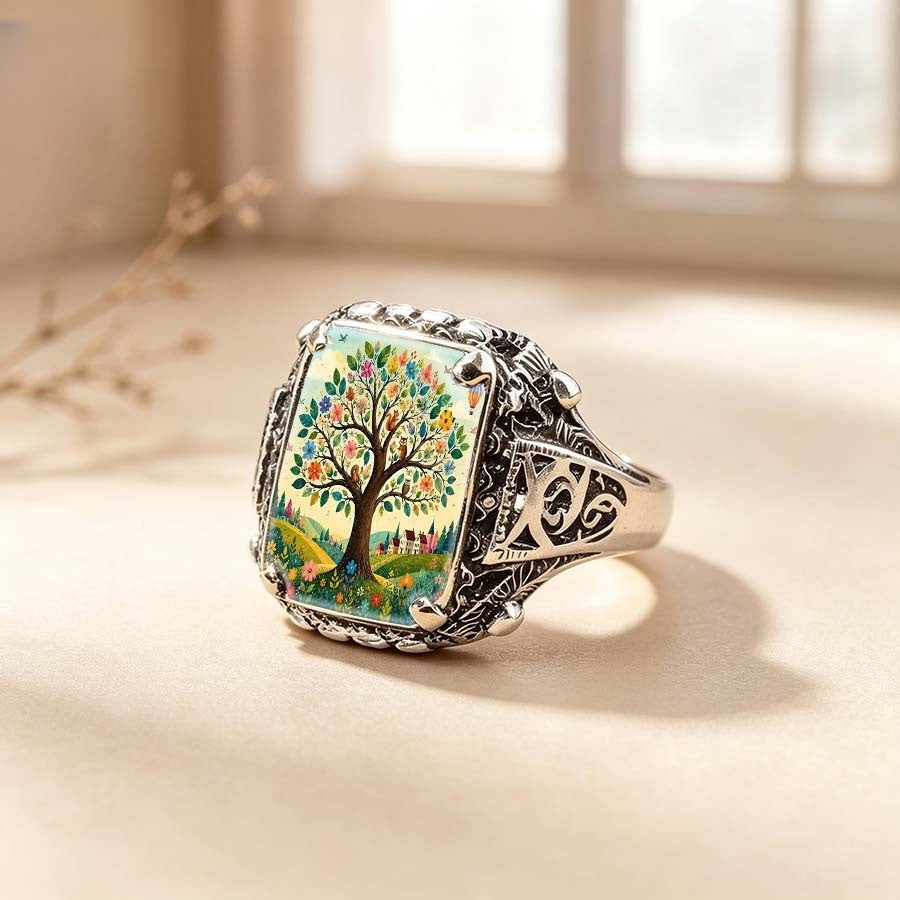 Colorful Tree Square Ring