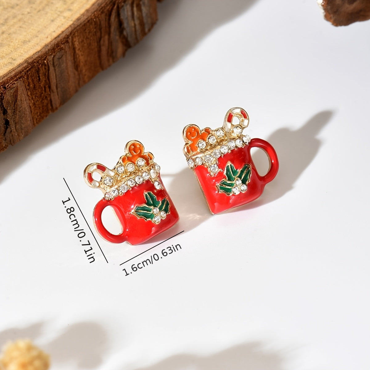 Christmas Mug Stud Earrings