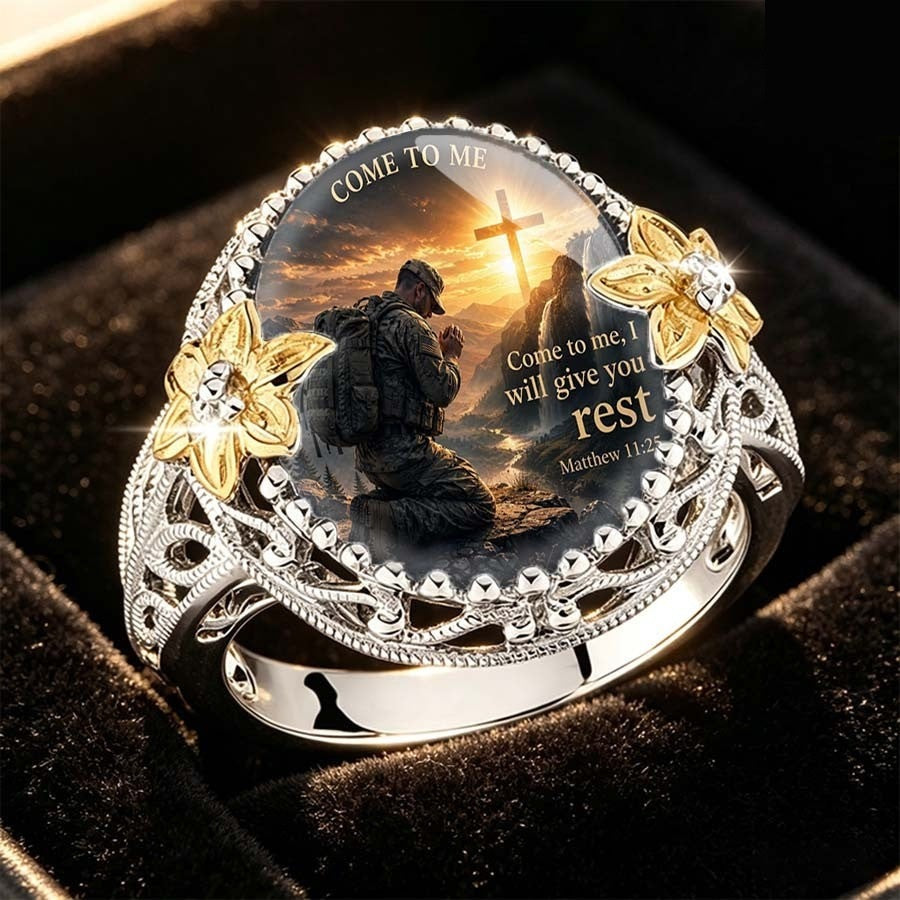Faith & Rest Soldier Ring