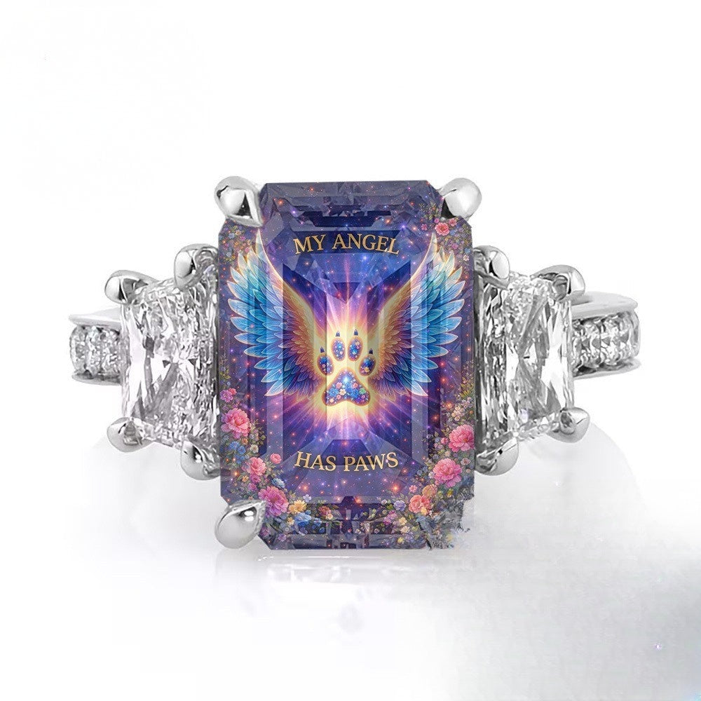 Celestial Angel Paw Ring