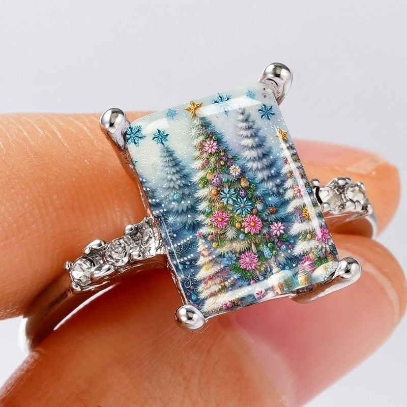 Winter Forest Rectangular Ring