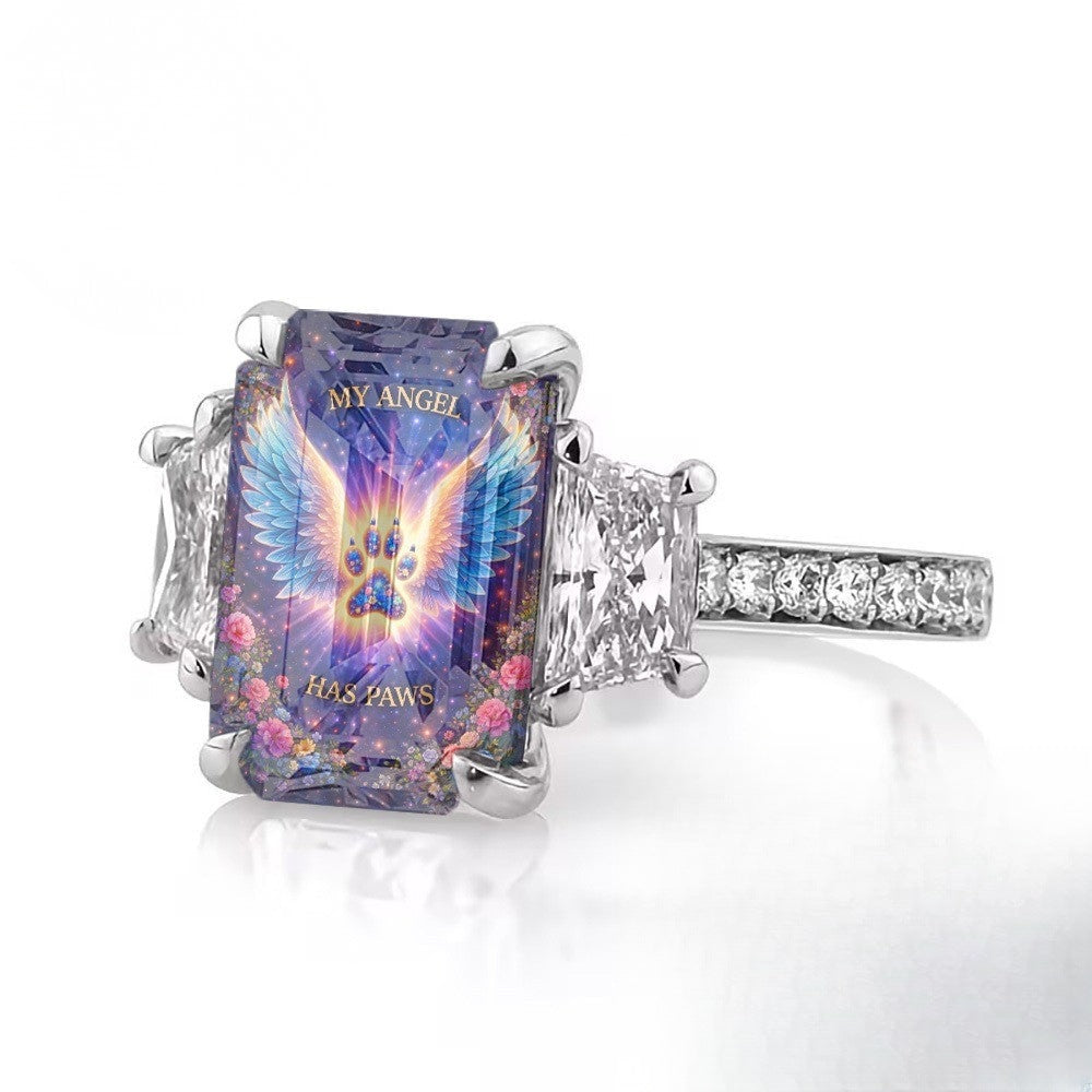 Celestial Angel Paw Ring