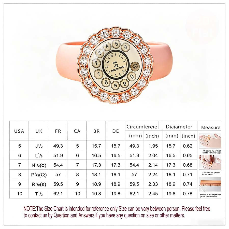 Vintage Telephone Crystal Ring