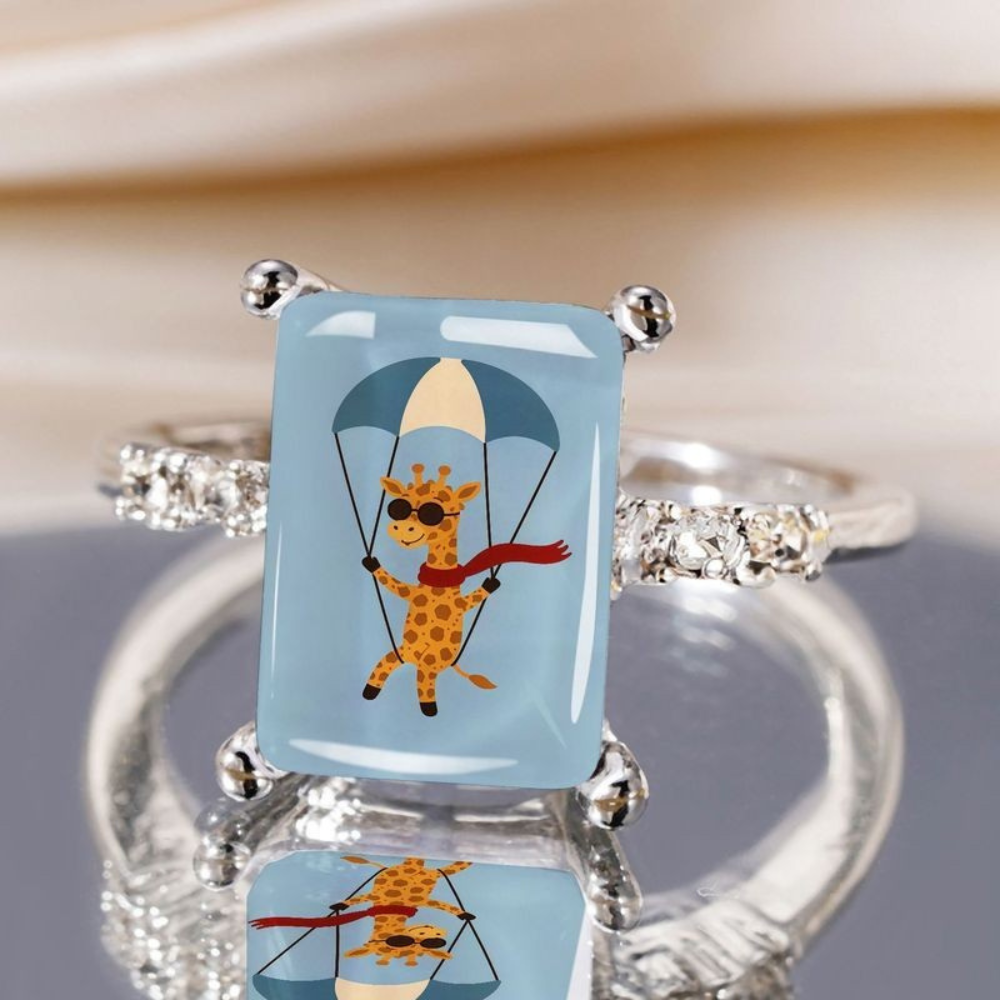 Parachute Giraffe Square Ring
