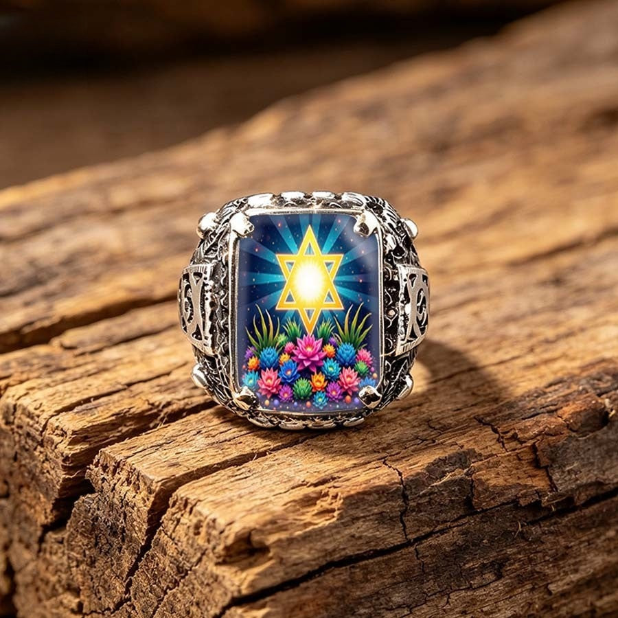 Star & Succulent Square Ring