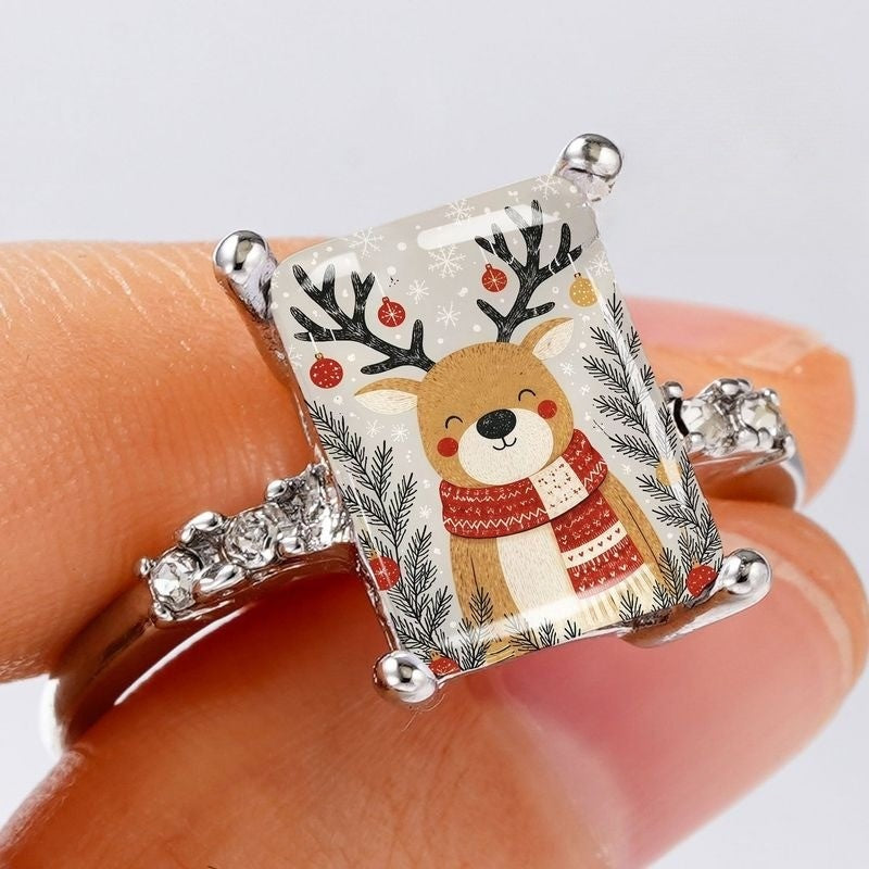 Reindeer Rectangle Ring