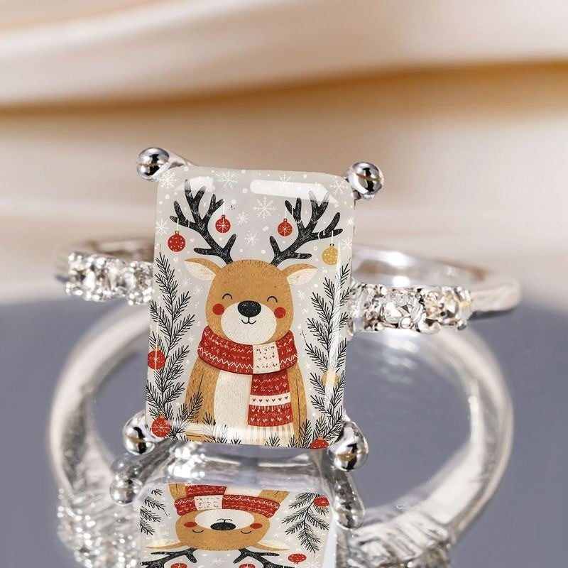 Reindeer Rectangle Ring