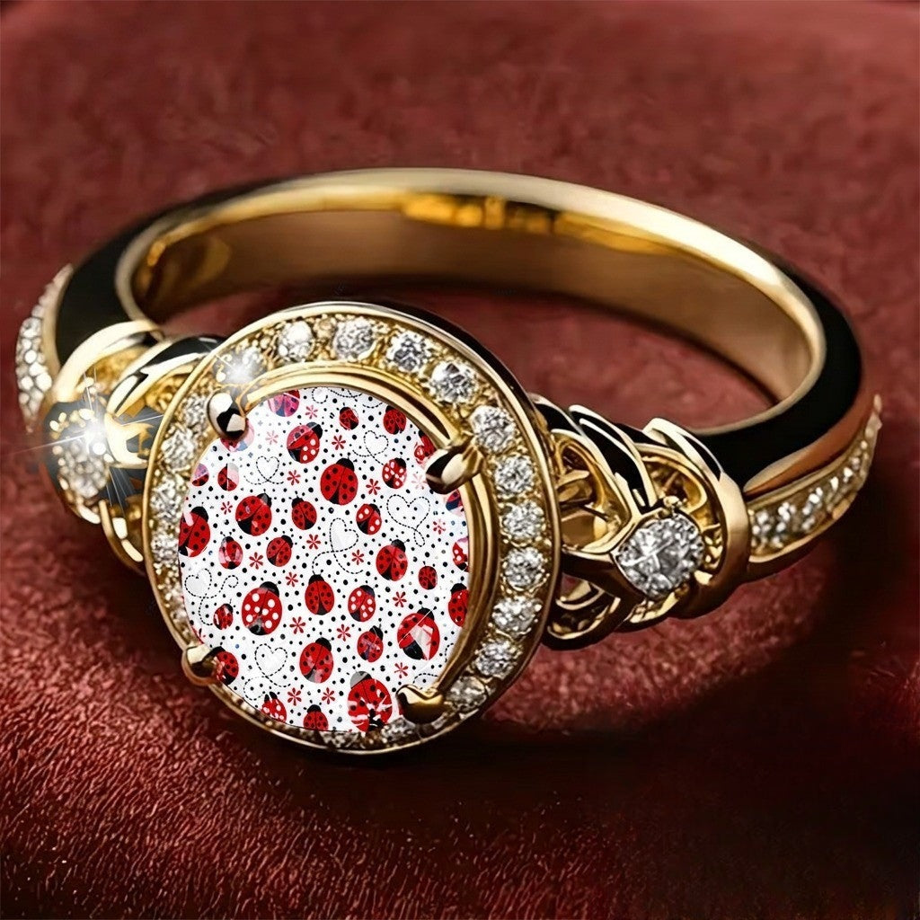 Ladybug Statement Ring