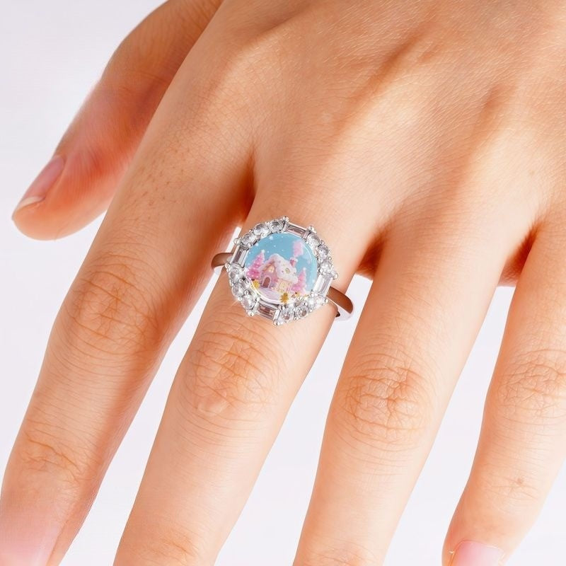 Winter Gingerbread House Ring