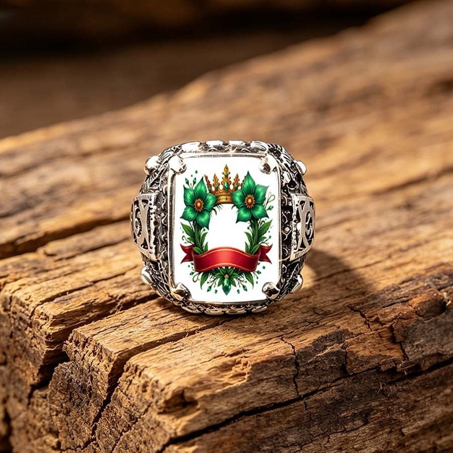 Floral Crown Square Ring