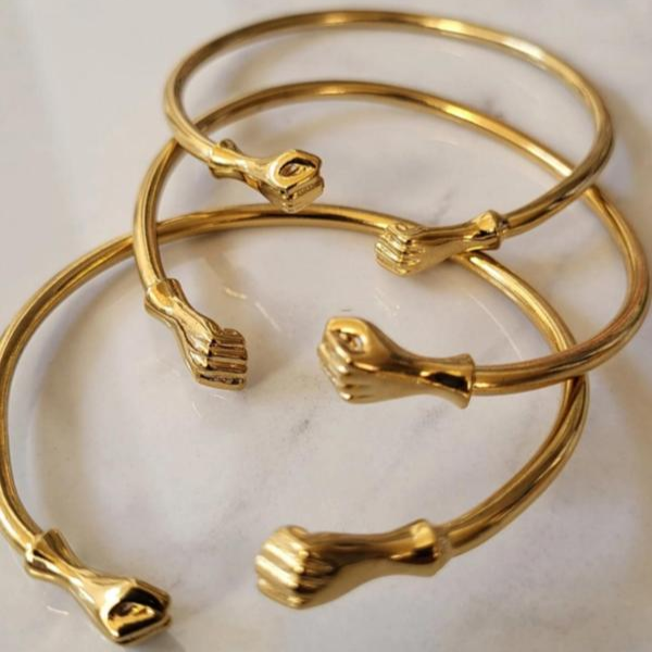 3pc Fist Bangle Bracelet Set
