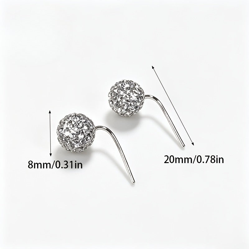 Crystal Ball Drop Earrings