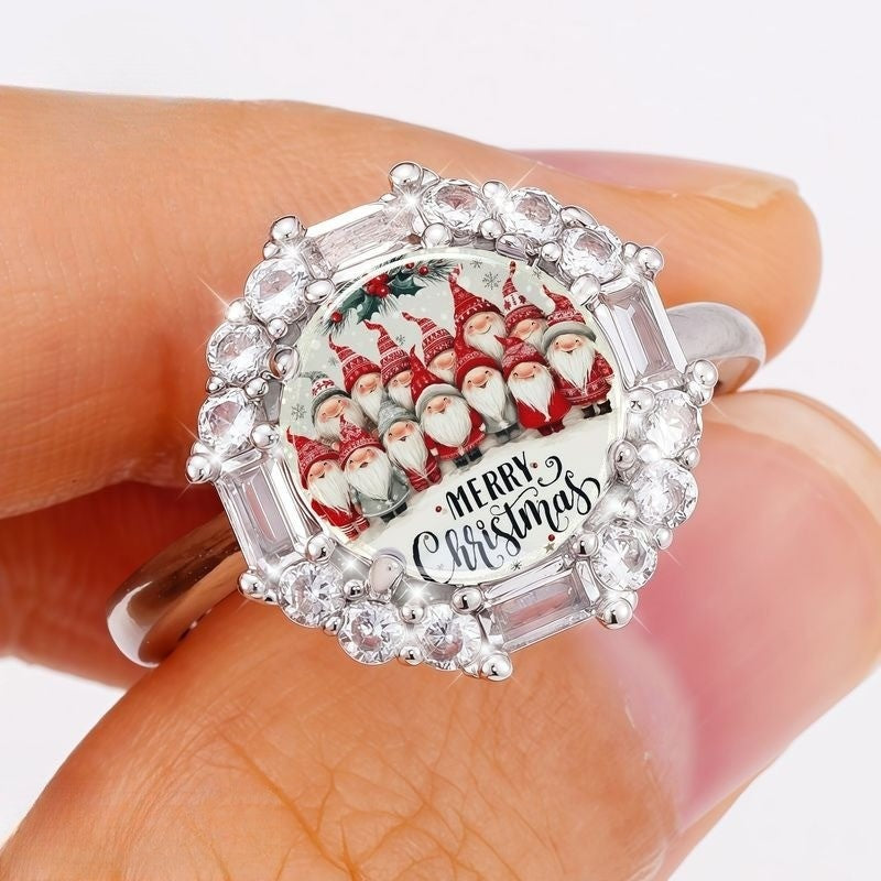 Merry Christmas Gnome Ring