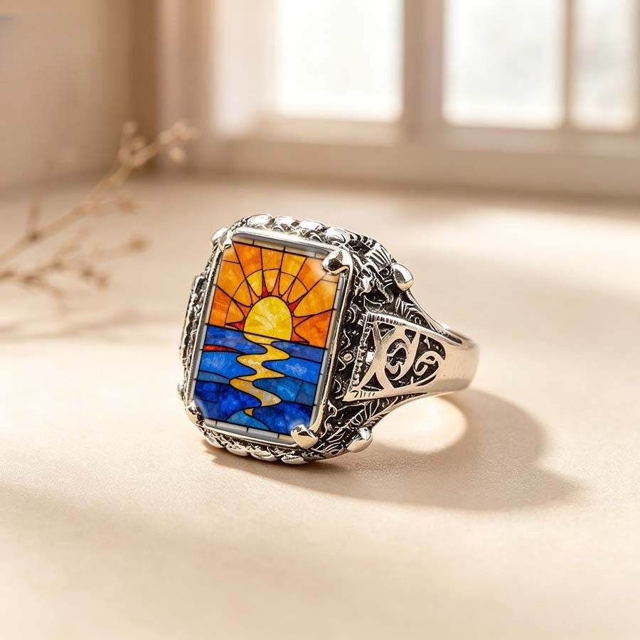 Sunrise Seascape Ring