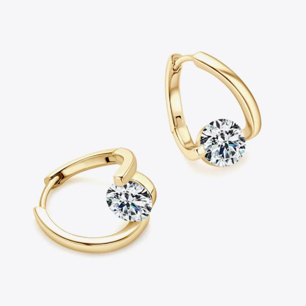 Moissanite 2 Carat Heart Earrings