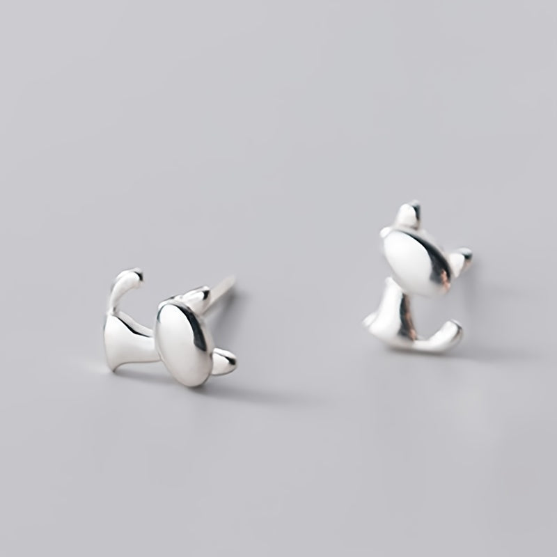 Minimalist Cat Stud Earrings