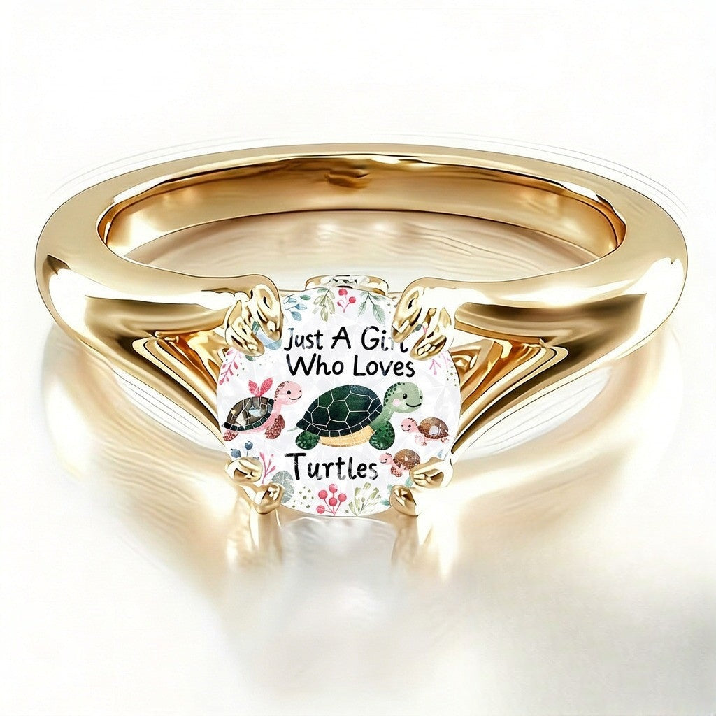 Watercolor Turtle Ring