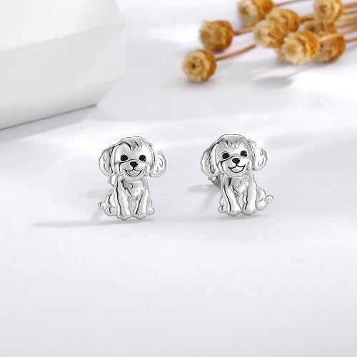 Sitting Puppy Stud Earrings