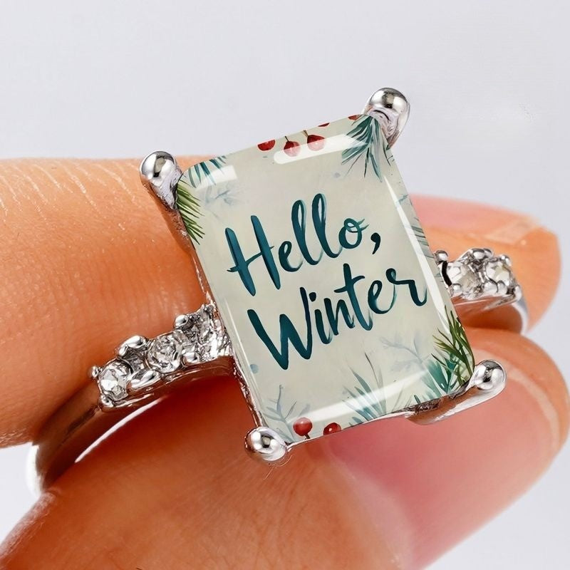Hello Winter Rectangular Ring
