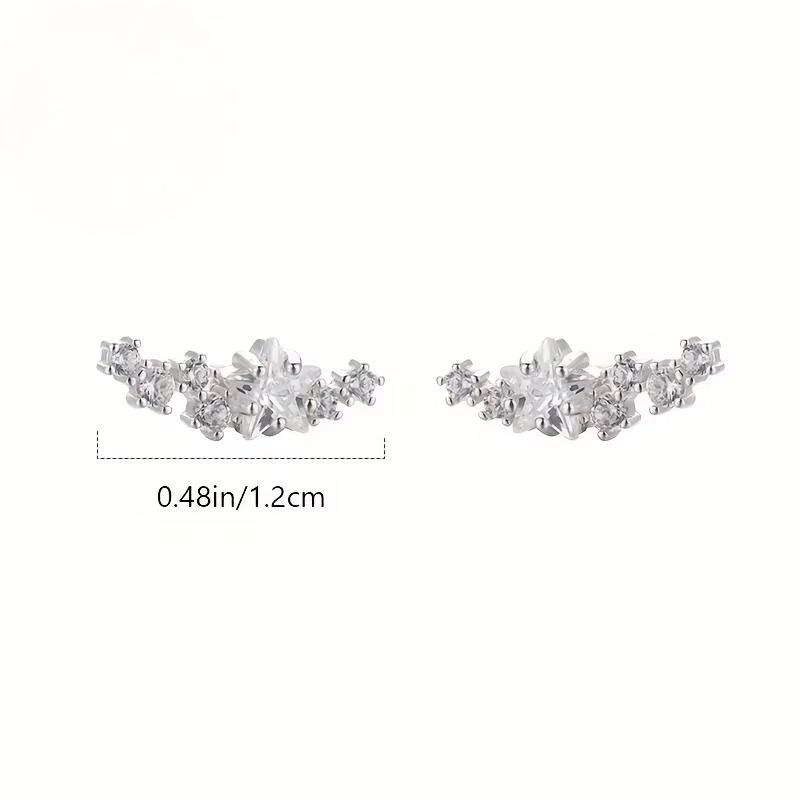 Glittering Star Stud Earrings