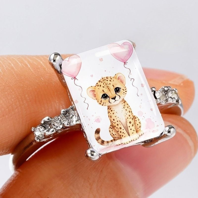 Leopard Cub Balloon Square Ring