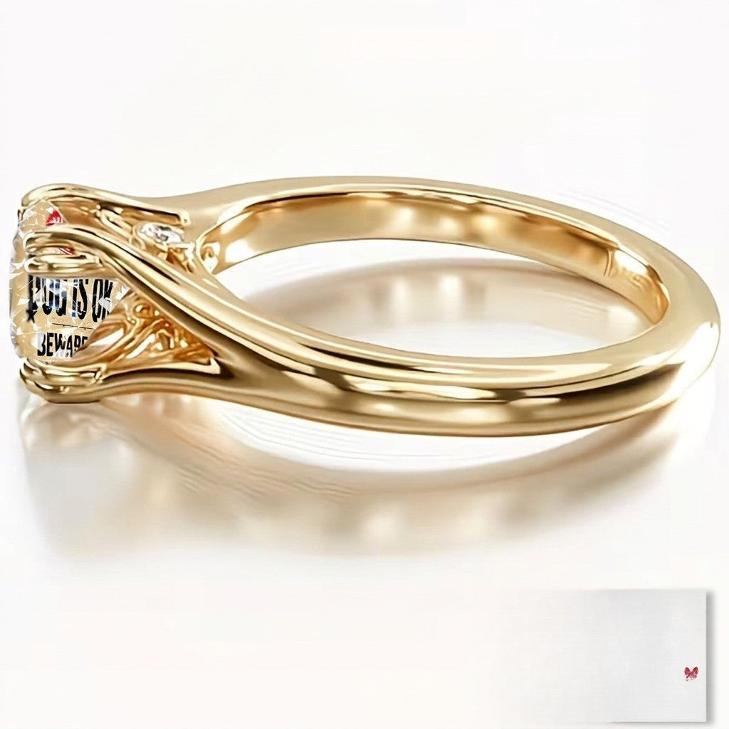 Dog Is OK Warning Sign Ring