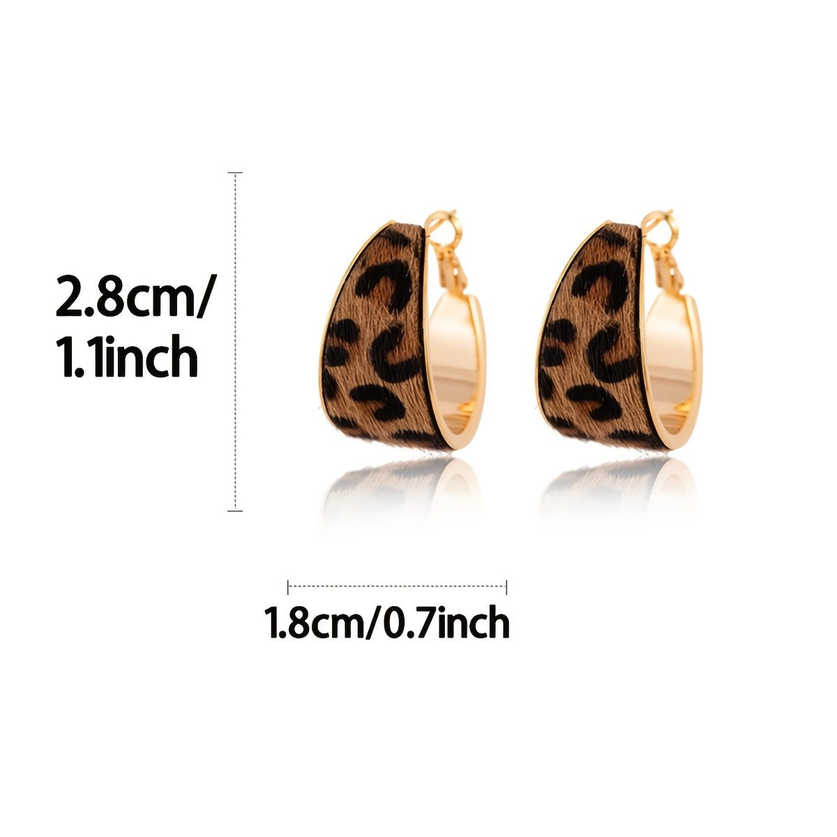 Leopard Print Hoop Earrings