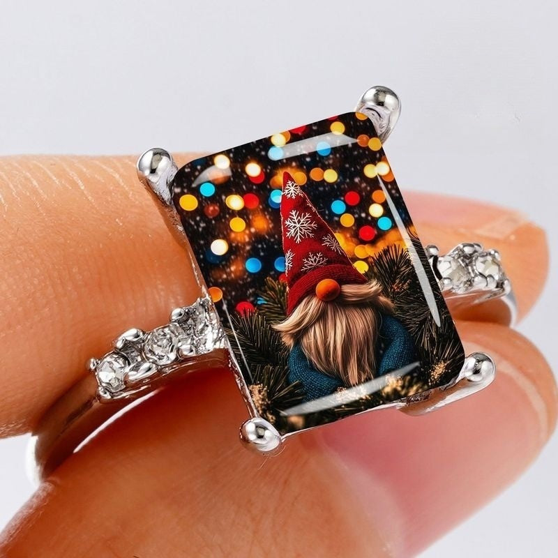 Festive Gnome Rectangular Ring