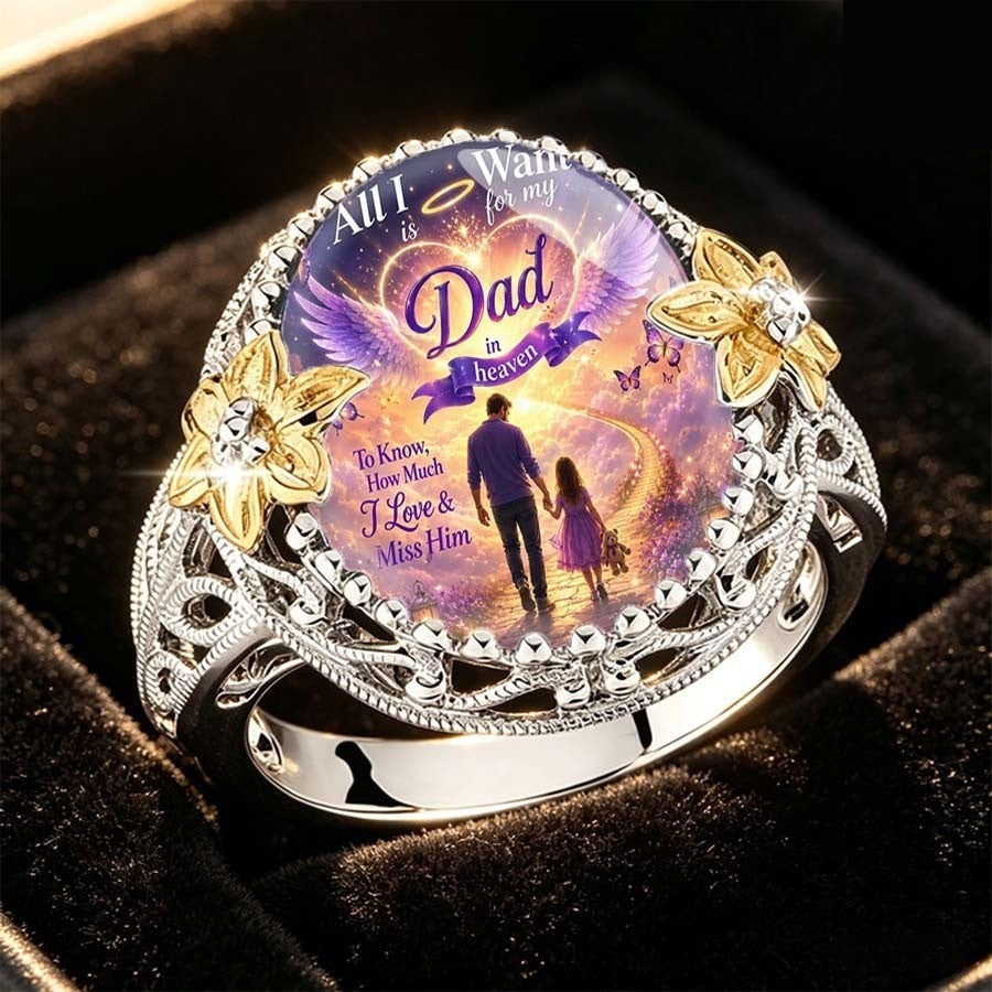 Dad In Heaven Memorial Ring