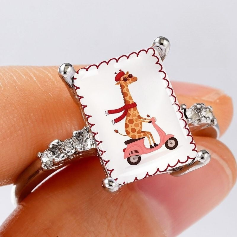 Giraffe Scooter Square Ring