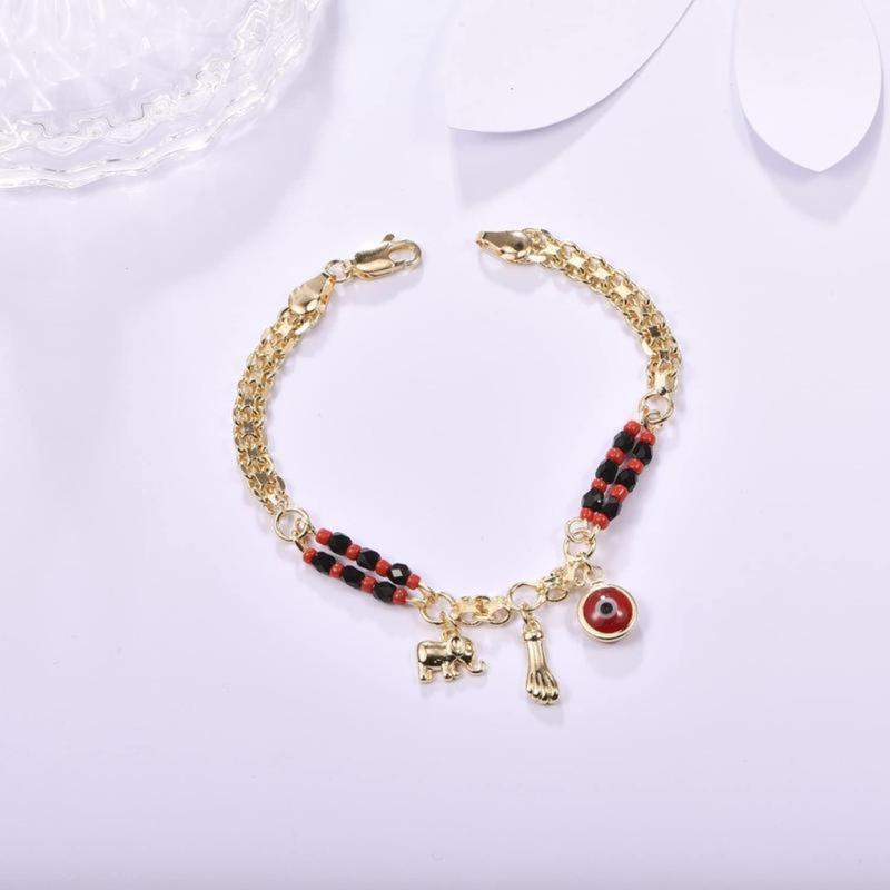 Evil Eye Elephant Bracelet