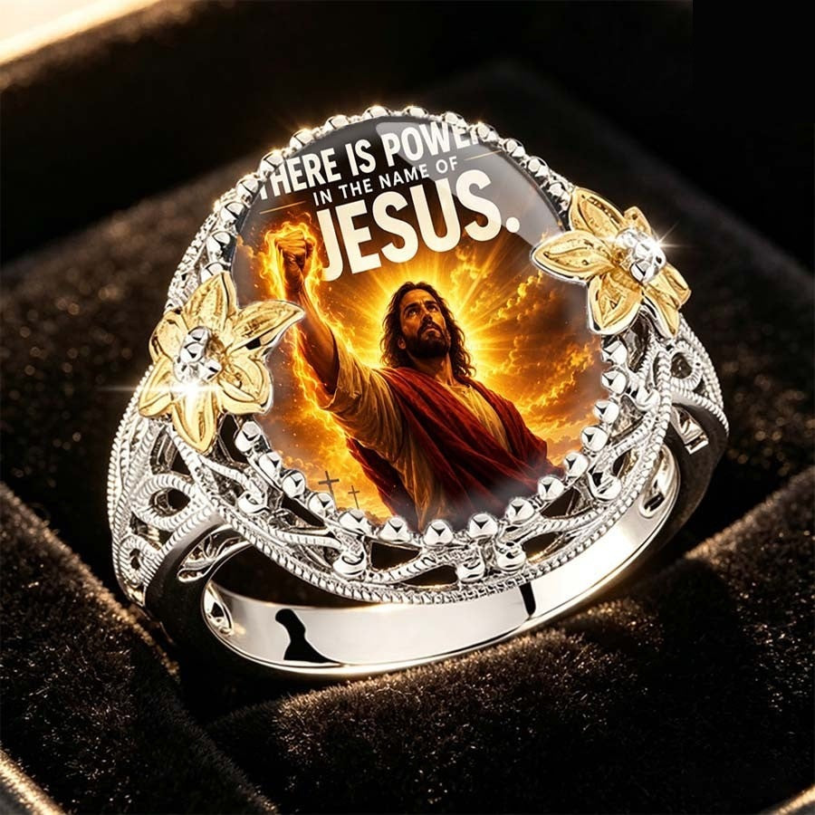 Scripture & Portrait Statement Ring
