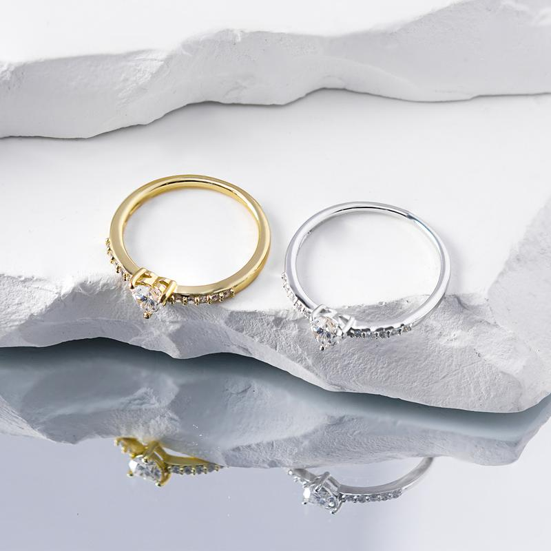 Moissanite Heart Ring