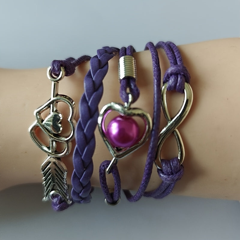 Cupid Heart Layered Bracelet