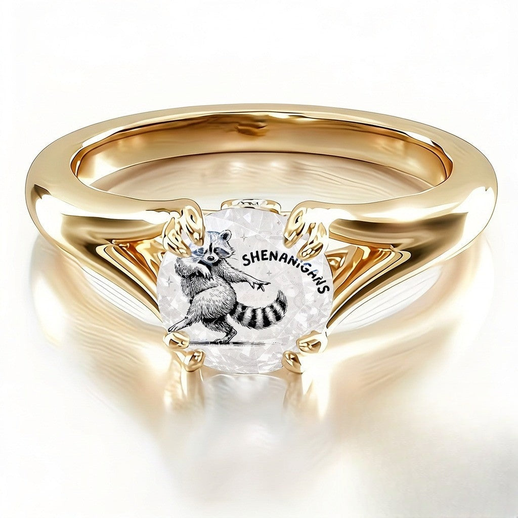 Dancing Raccoon Statement Ring