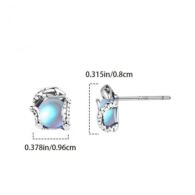 Moonstone Claw Stud Earrings