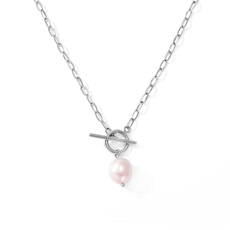 Baroque Pearl Toggle Necklace