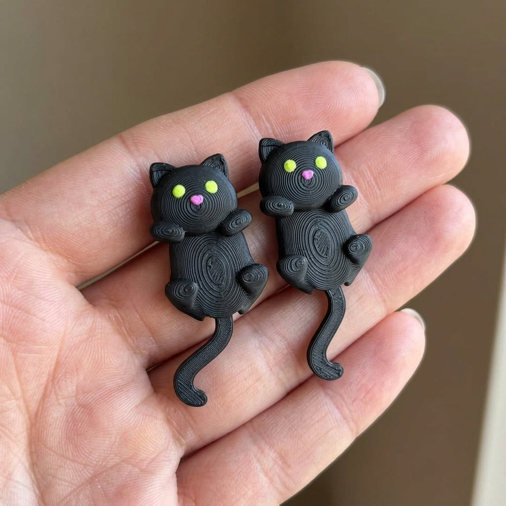 Cartoon Cat Dangle Earrings