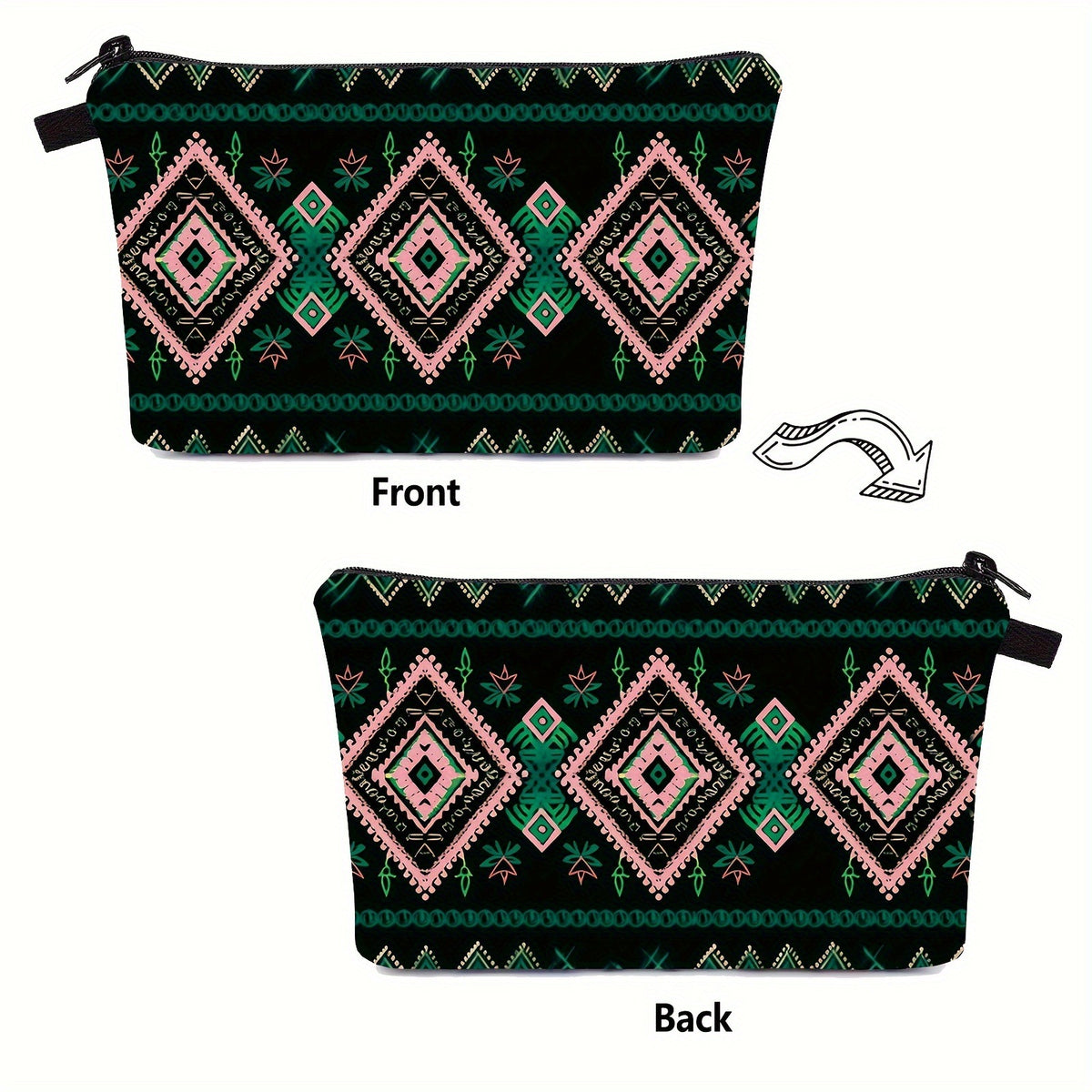 Geometric Tribal Print Pouch