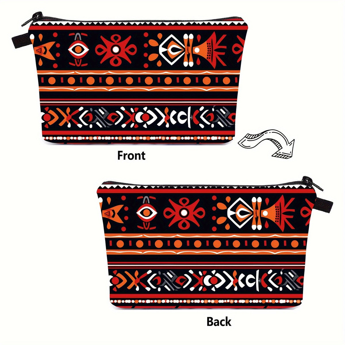 Geometric Tribal Print Pouch