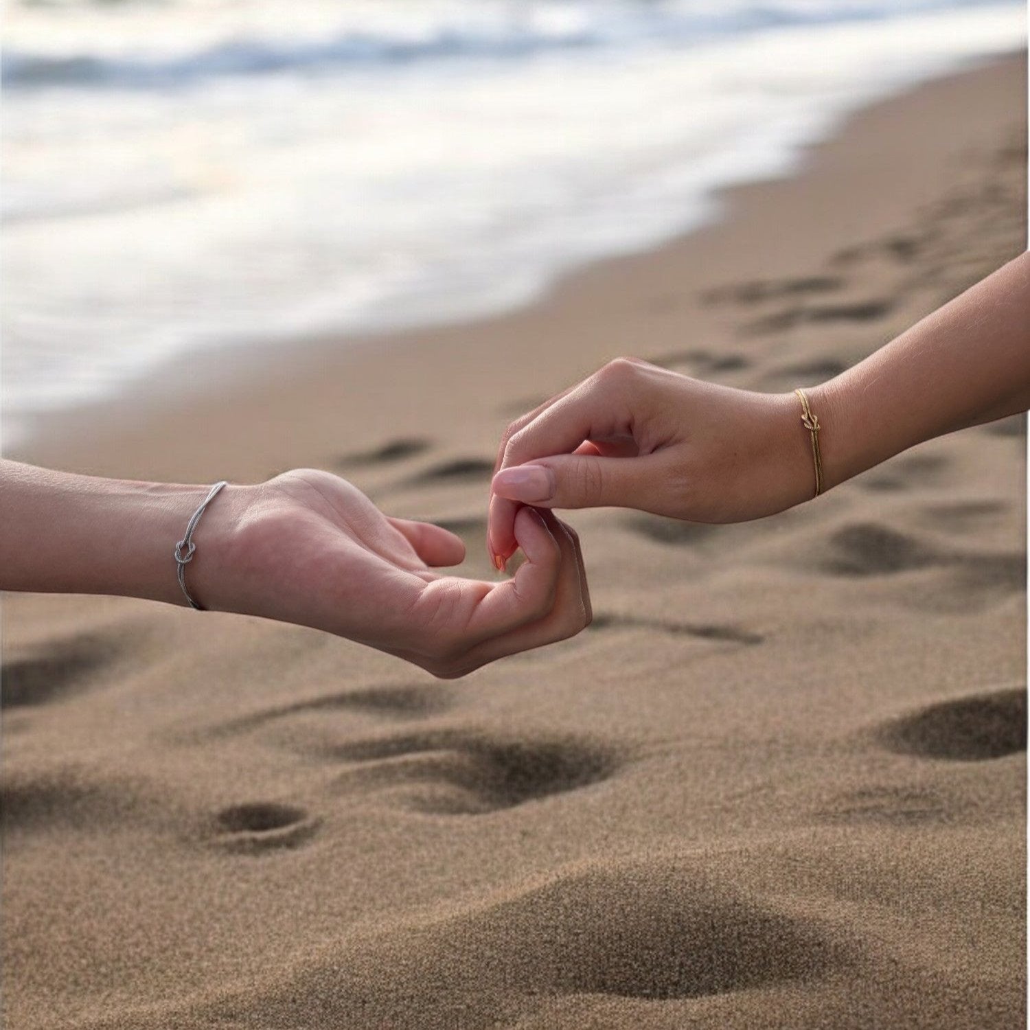 Personalized Love Knot Bracelet Set