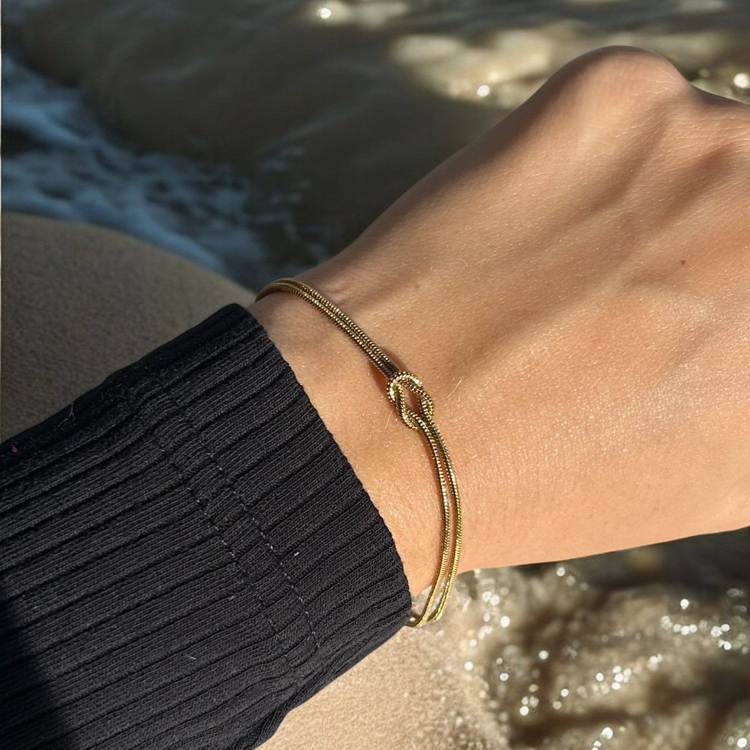 Personalized Love Knot Bracelet Set