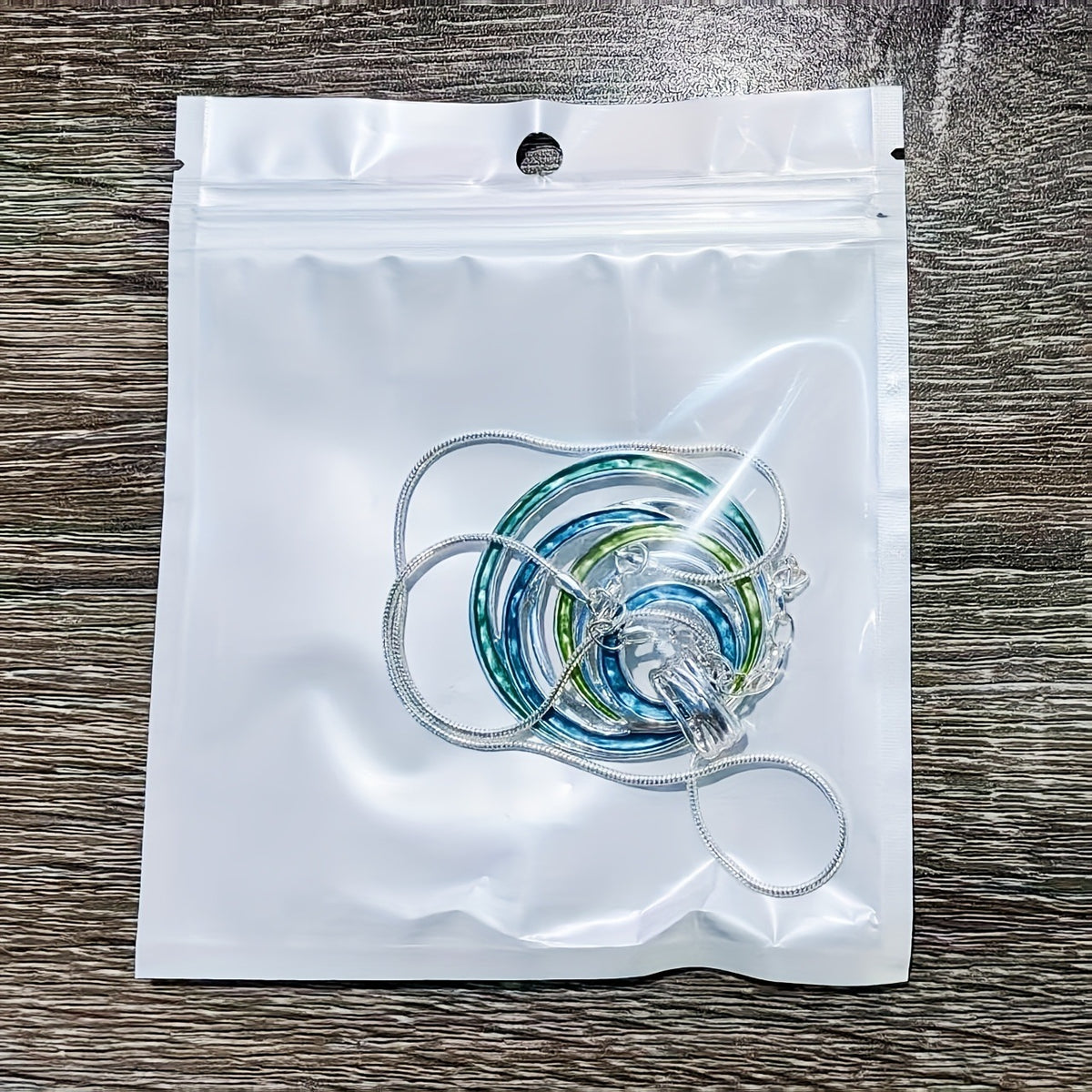 Multicolor Enamel Spiral Circle Necklace