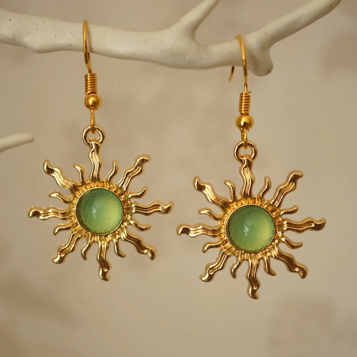 Green Star Seasonal Drop Earrings main image 1