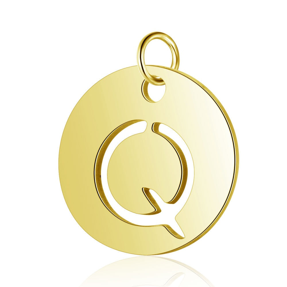 Gold Knot Initial Letter Bracelet
