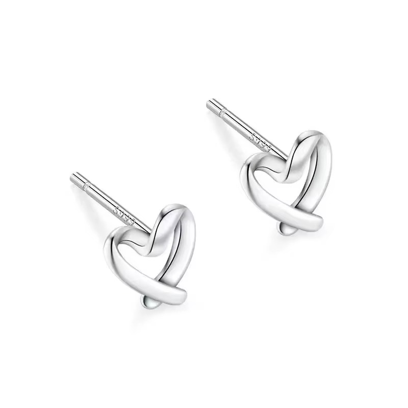 Silver Open Heart Earrings