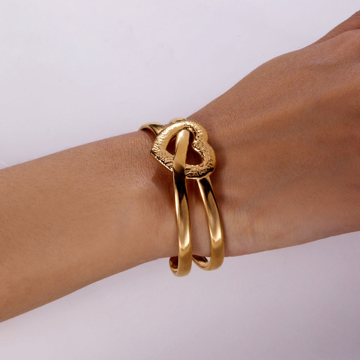 Heart Knot Cuff Bracelet